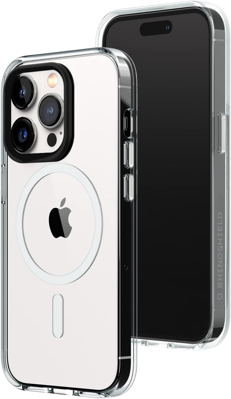 RhinoShield Clear Case kompatibel mit MagSafe für [iPhone 14 Pro]|Überragende Magnetstärke, Vergilbu