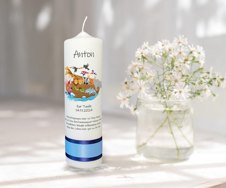 Taufkerze Arche Noah