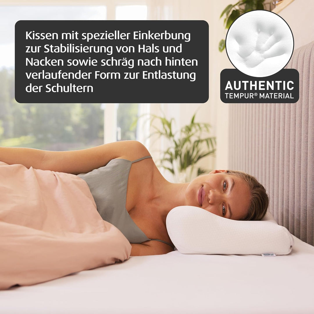 TEMPUR ErgoPlus MDV Kopfkissen Memory Foam, ergonomisches Nackenstützkissen für Rücken- und Seitensc