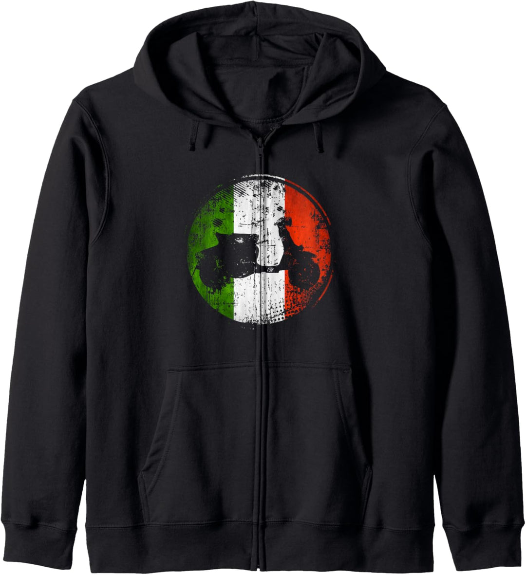 Vintage Italienischer Motorroller Italien Flagge Geschenk Kapuzenjacke