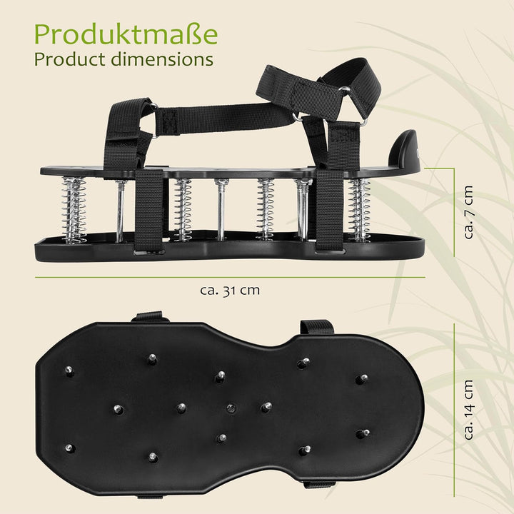 ONVAYA® Rasenlüfter-Schuhe ǀ Doppelsohle mit Federn ǀ passend für die Schuhgrössen 37 bis 47 ǀ mit v