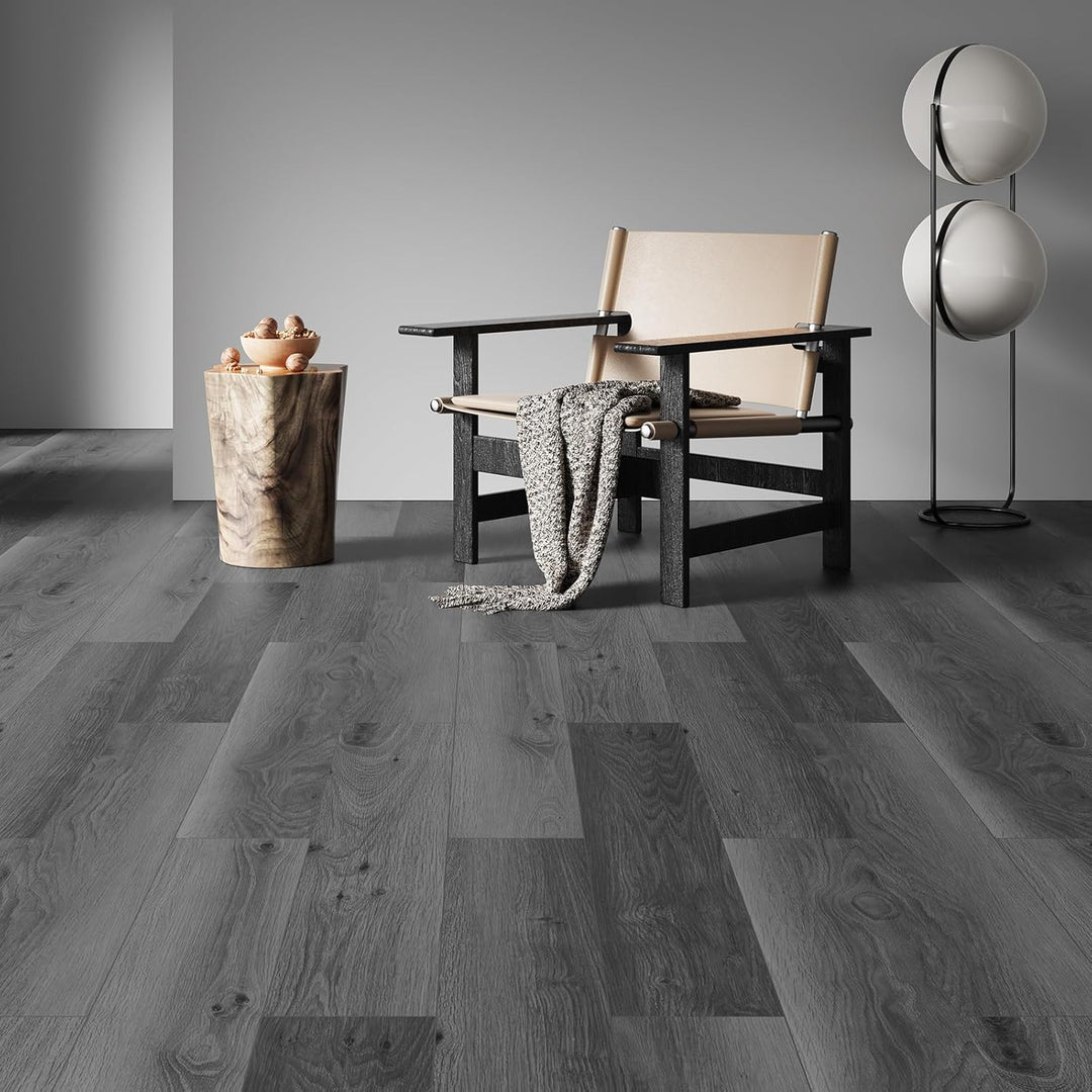 TOPOSE Vinyl Bodenbelag Selbstklebend Zweifarbiges Schiefer Grau – 36 Stück 5,02 m², Einfache DIY-Ve