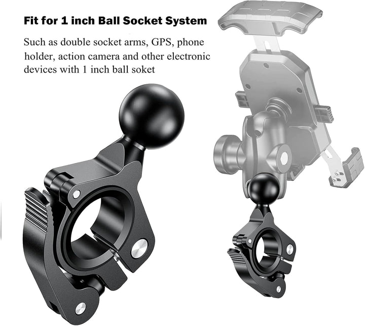 1 Zoll Kugelhalterung Zubehör Aluminiumlegierung Passend für Lenkerhalterung Kugel Kompatibel mit 1"