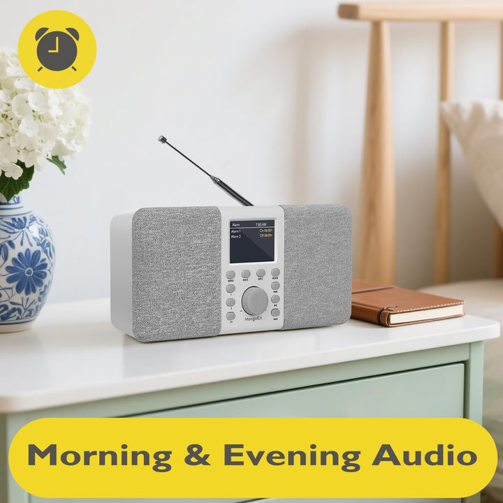MangoKit MD5 Stereo DAB Radio mit Bluetooth,DAB Plus Radio,Digitalradio,UKW Radio,Tragbares Dab Radi