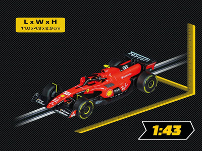 Carrera - 20064239 GO!! Ferrari SF-23 C. Sainz, No.55 | Fahrzeug im Massstab 1:43 | Slotcar | Kompat