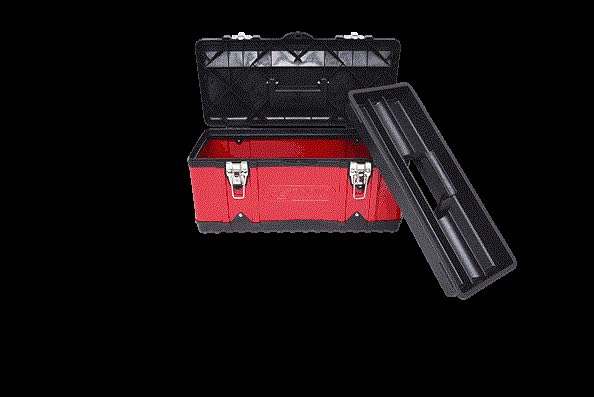 KS Tools 850.0350 Kunststoff-Stahlblech-Werkzeugkiste, 470x238x203mm