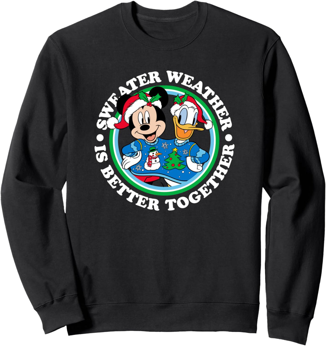 Disney Mickey and Donald Sweater Weather Holiday Sweatshirt