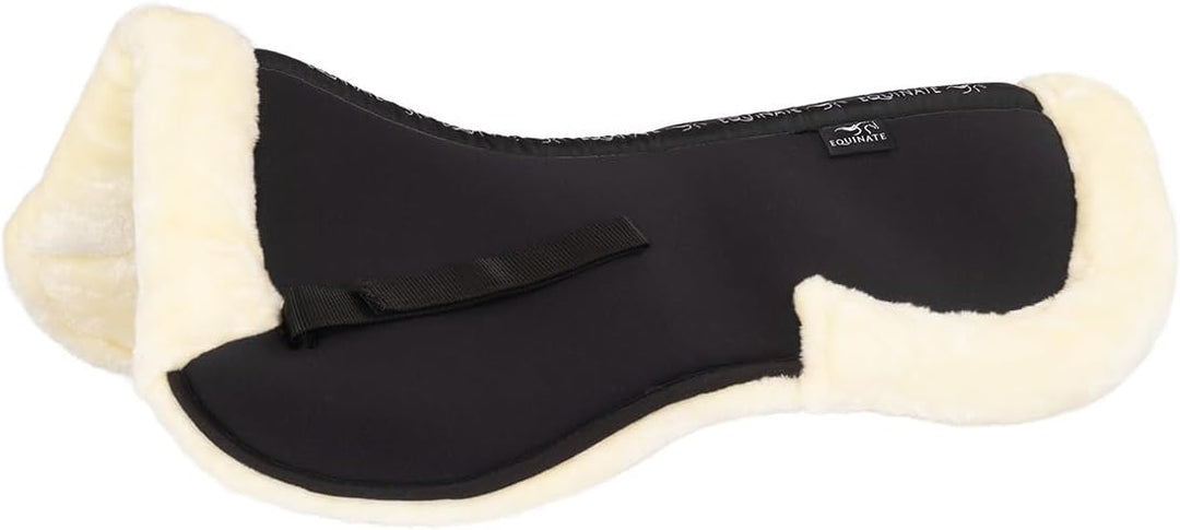 Equinate Memory Foam Sattelpad Austin mit weichem synthetischem Lammfell S - Sattelkissen für Pferd