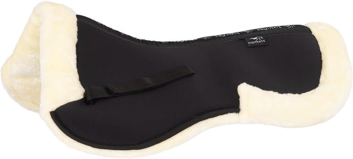 Equinate Memory Foam Sattelpad Austin mit weichem synthetischem Lammfell S - Sattelkissen für Pferd