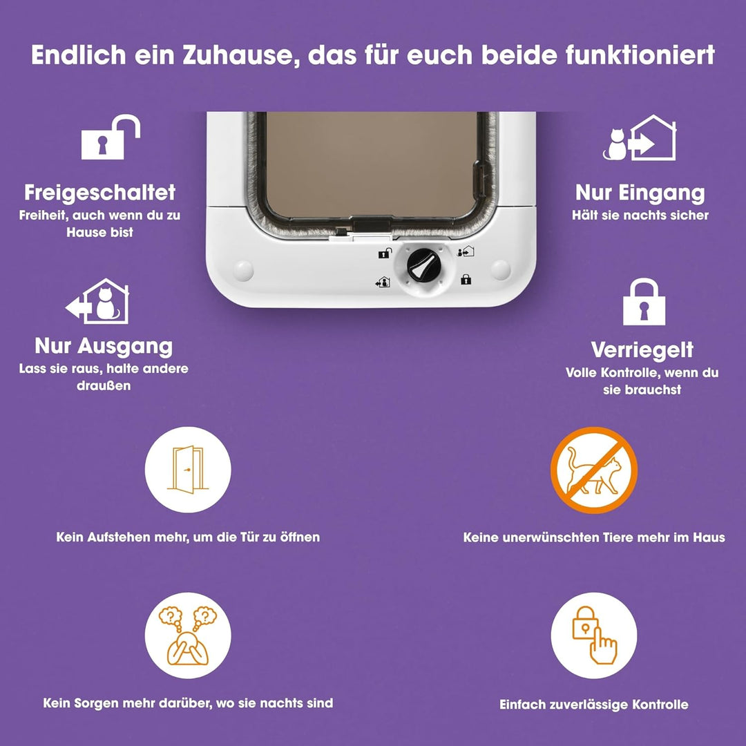 Cat Mate Mikrochip Katzenklappe 1 Stück (1er Pack) Weiss, 1 Stück (1er Pack) Weiss