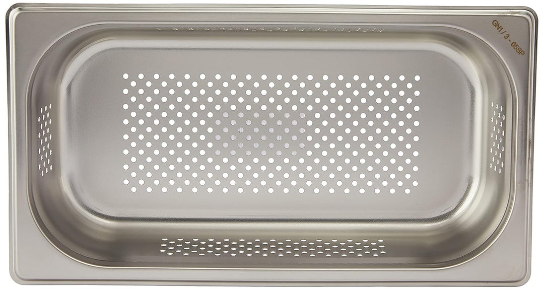 SARO GN-Behälter 1/3 perforiert – Edelstahl – Tiefe 65 mm – Inhalt 2,5 L – Für Dampfgarer & Warmhalt
