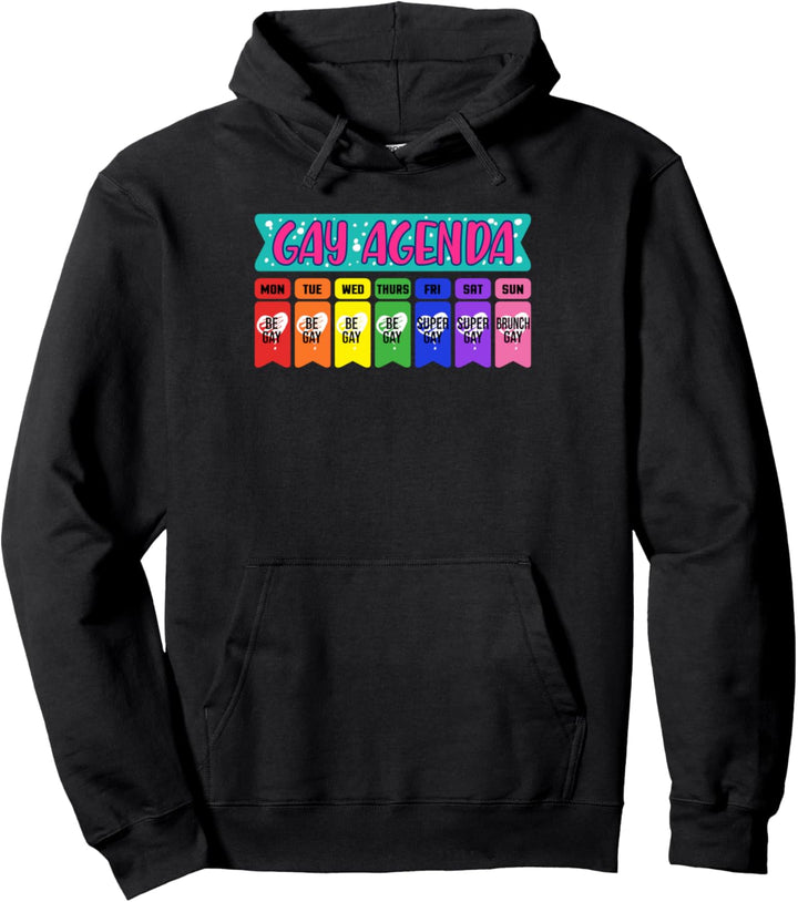 Lustig LGBTQ Homosexuell Agenda Regenbogen Woche Pullover Hoodie