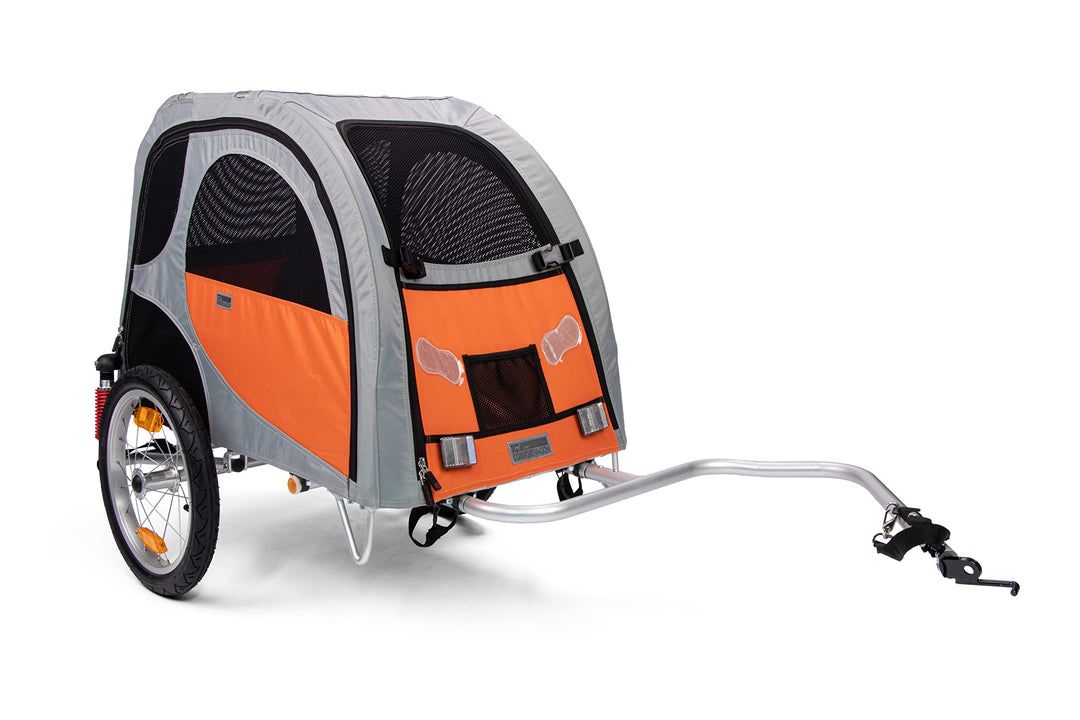 TrendPet Comfort Wagon M, Grauer Aluminiumanhänger mit Federung für Hundebesitzer, Outdoor-Enthusias