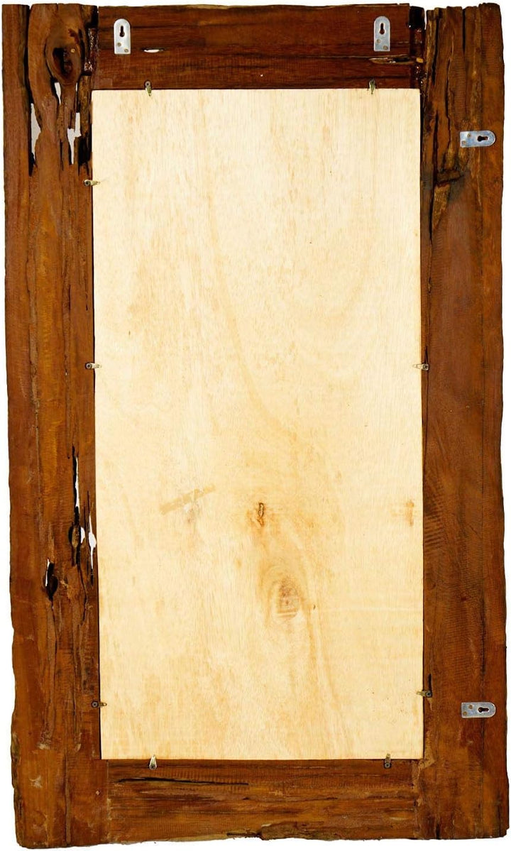 WINDALF Rustikaler Wandspiegel IORLAS 120 cm Vintage Schlafzimmer Holzspiegel Handarbeit aus Wurzelh