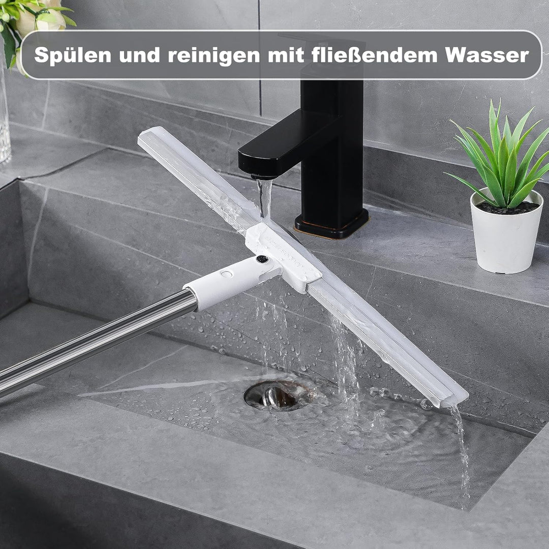 Gummiabzieher für den Boden, 157,5 cm Langer Griff, Fensterabzieher, Silikon-Tierhaarentferner, magi