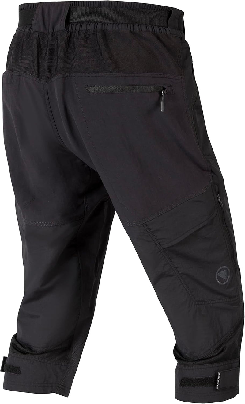 Endura Hummvee II 3/4 Lined Mens Mountain Bike Shorts Schwarz M, Schwarz M