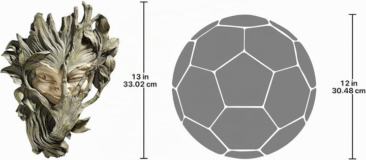 Design Toscano Wandskulptur Holzelfe, Masse: 23 x 12.5 x 33 cm 1.25 kg 1er-Set Braun, 1er-Set Braun