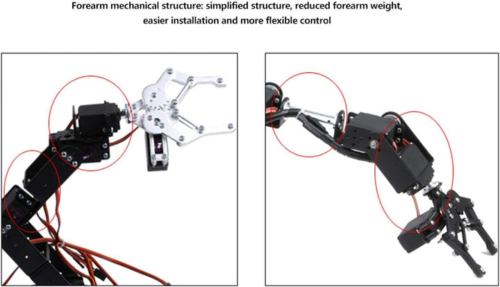 Mechanischer Arm, 6DOF-Roboterarm, Programmierbarer Vollmetall-Roboter, Mechanischer Arm, Klemmklaue