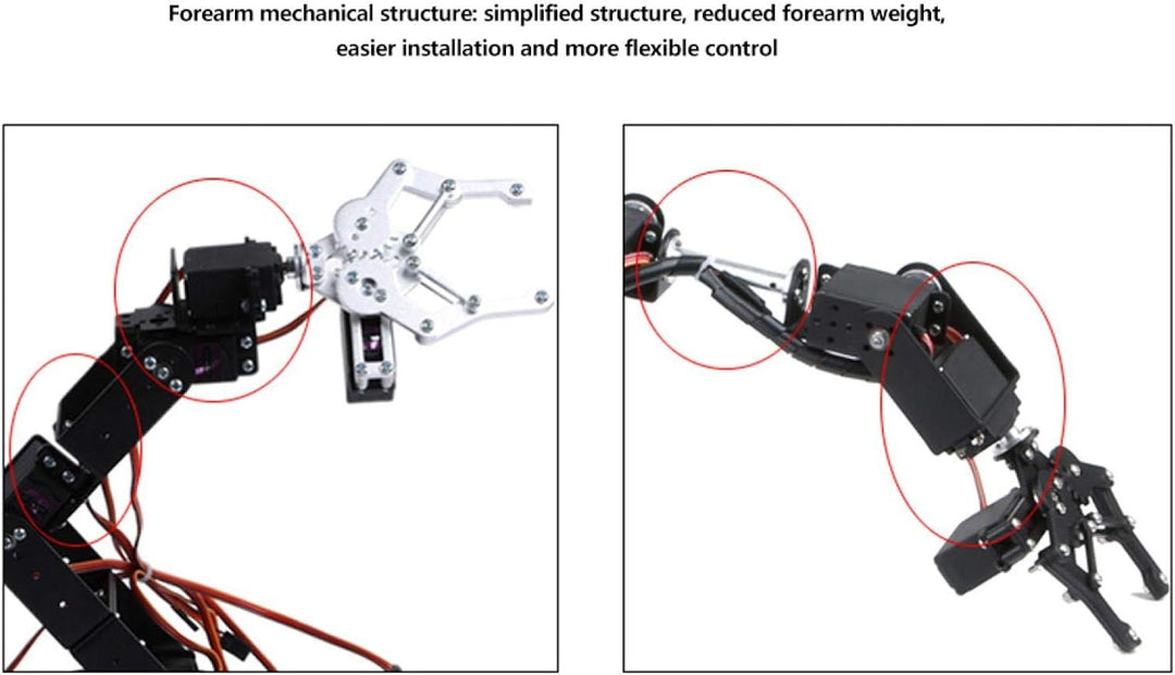 Mechanischer Arm, 6DOF-Roboterarm, Programmierbarer Vollmetall-Roboter, Mechanischer Arm, Klemmklaue