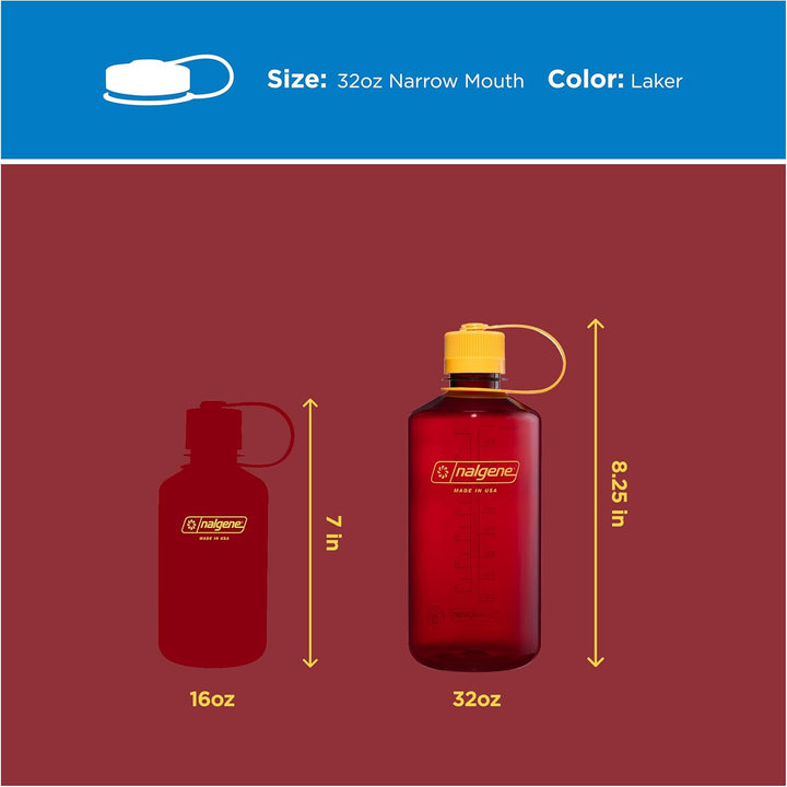 Nalgene Wasserflasche – Leichte Sustain Tritan BPA-freie, bruchsichere Flasche für Rucksackreisen, W