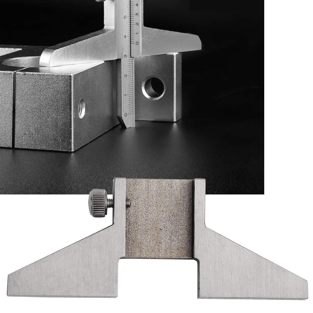 Bremssattel-Tiefenbasis, 7 x 0,8 x 3 cm Stahl-Tiefenmesser-Basis Messschieber-Tiefenmesser-Zubehör f