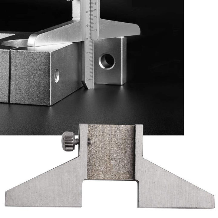 Bremssattel-Tiefenbasis, 7 x 0,8 x 3 cm Stahl-Tiefenmesser-Basis Messschieber-Tiefenmesser-Zubehör f