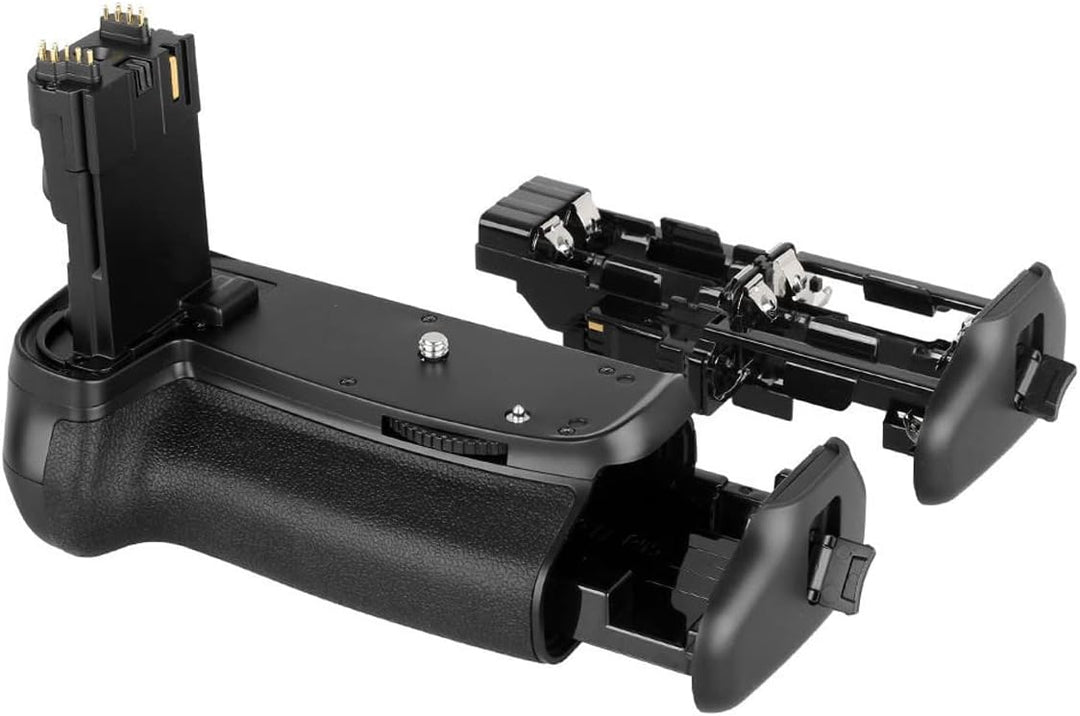 ayex Batteriegriff Kompatibel mit Canon EOS 70D 80D 90D + 2X LP-E6N Akku + USB Dual Ladegerät Akkugr