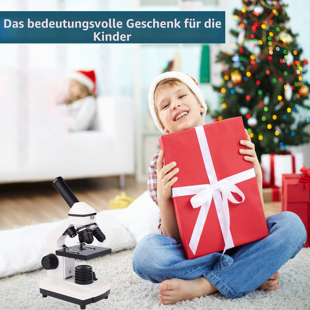 Mikroskop für Kinder 250X-2000X Mikroskop-Student Tragbares professionelles Optisches Monokulare Mik
