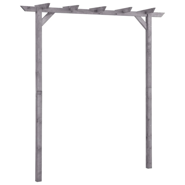 Gecheer Pergola Rosenbogen Rankhilfe Holzbogen Spalier Imprägniertes Kiefernholz Grau 200x40x205 cm