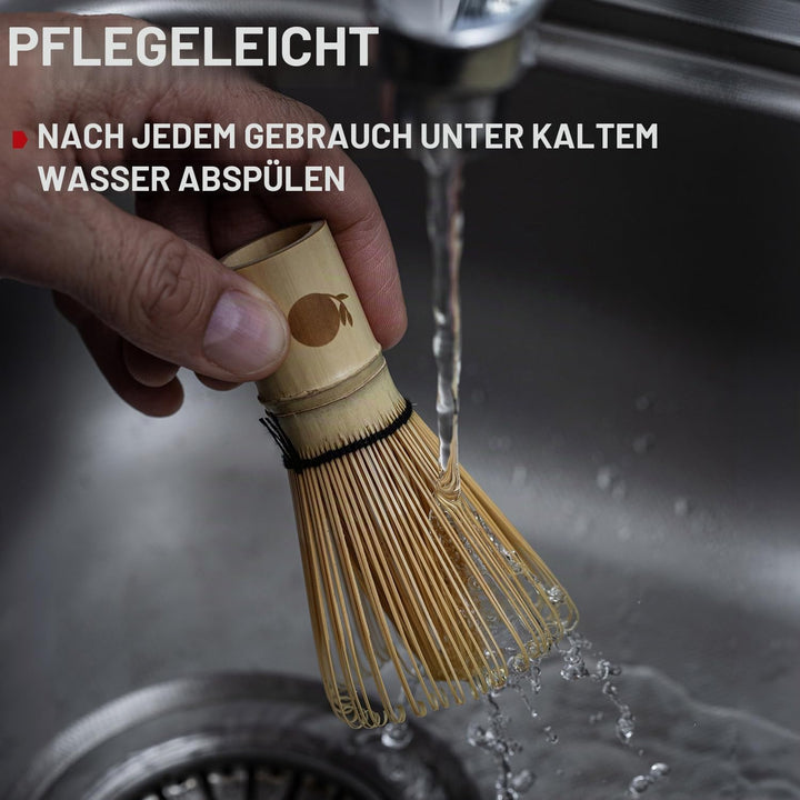 ORIGEENS MATCHA BESEN AUS BAMBUS 100 BORSTEN - Traditioneller Chasen Matchabesen für die japanische