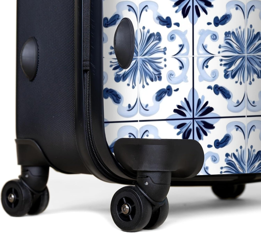 NoBoringSuitcases.com® Koffer XL Gross 77x51.5x28 cm Reisekoffer mit 4 Rollen Leicht Trolley Hartsch
