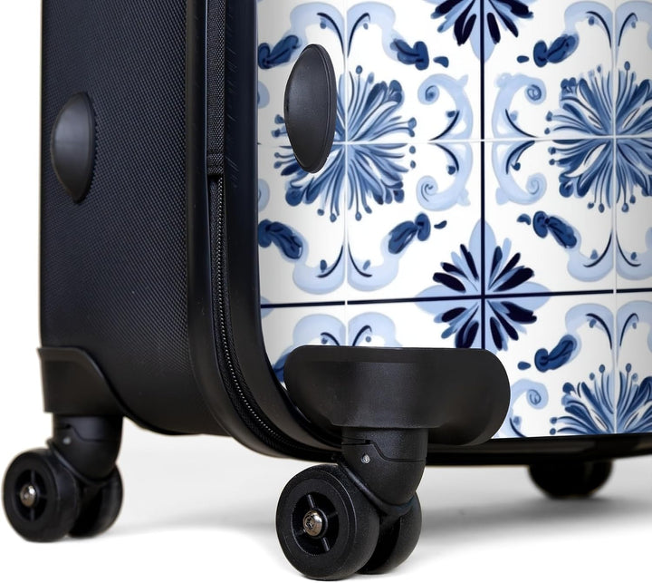 NoBoringSuitcases.com® Koffer XL Gross 77x51.5x28 cm Reisekoffer mit 4 Rollen Leicht Trolley Hartsch
