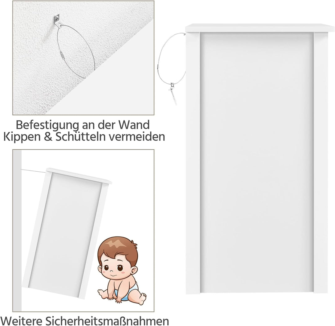 Yaheetech Nachtkommode mit 3 Schubladen moderner Nachttisch Nachtkonsole für Boxspringbett Nachtschr