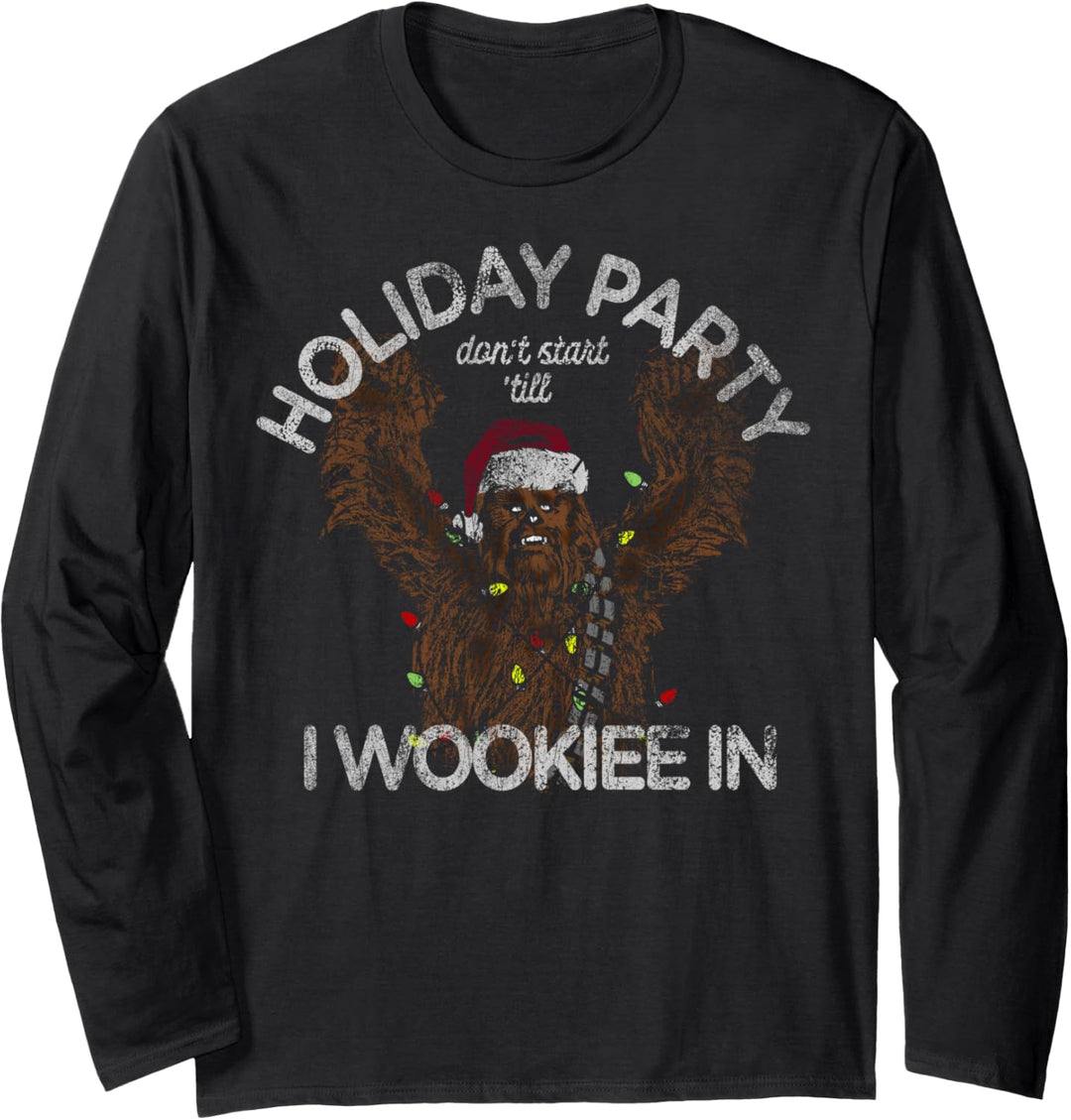 Star Wars Chewbacca Holiday Party Portrait Langarmshirt