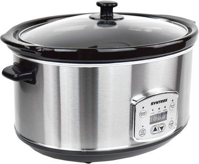 Syntrox Germany Schongarer mit 6,5L Slow Cooker mit 3 Heizstufen und Warmhaltefunktion und 320