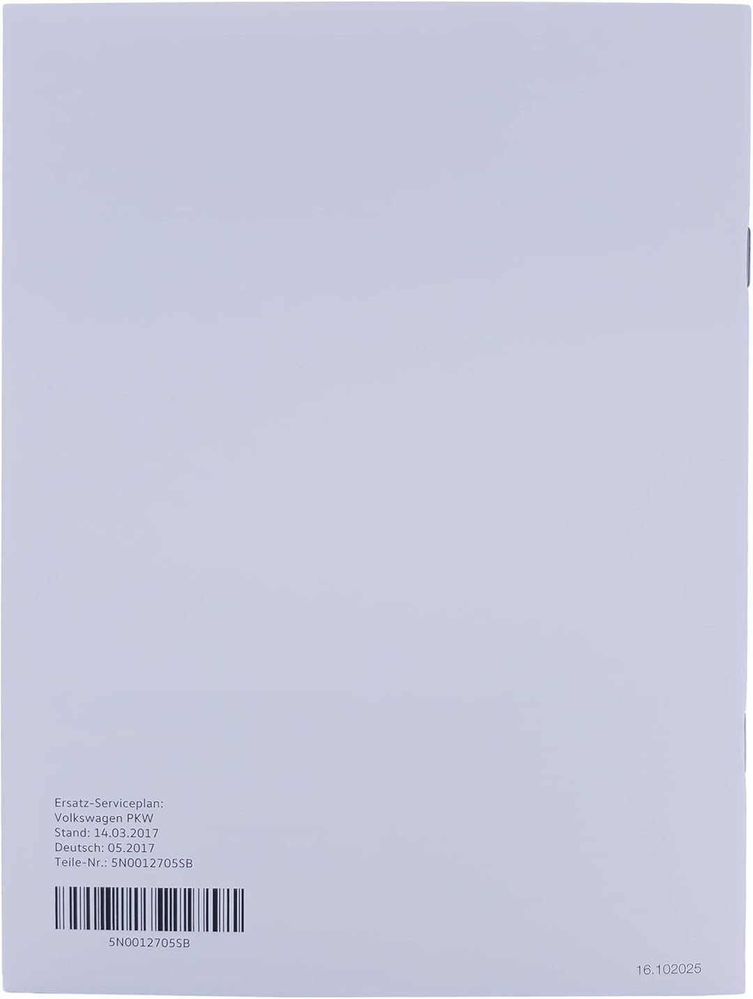 Volkswagen Original VW Serviceplan Serviceheft Scheckheft für PKW