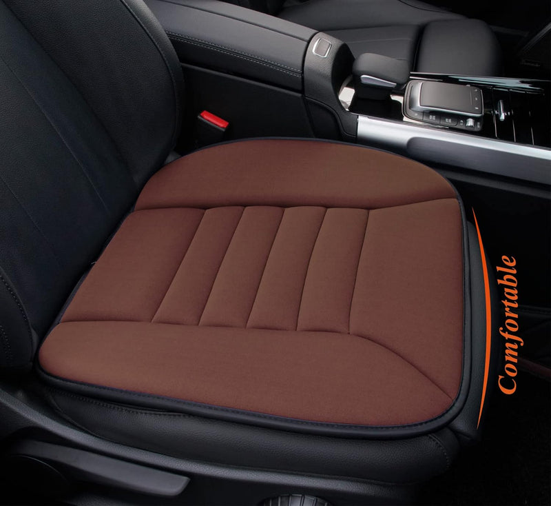 kingphenix Auto Sitzkissen mit 3,0 cm Komfort Memory Foam Sitzkissen für Auto und Bürostuhl (Braun)