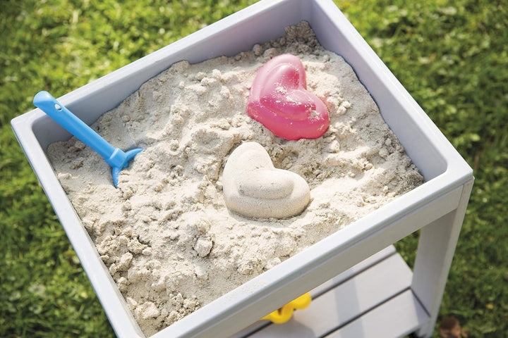 roba Kinder Outdoor+ Spieltisch 'Tiny', wetterfester Massivholz Sand- & Matschtisch, grau lasiert Gr