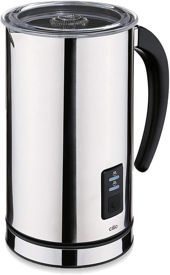 Cilio KP0000103014 CREMA Milchaufschäumer, Edelstahl