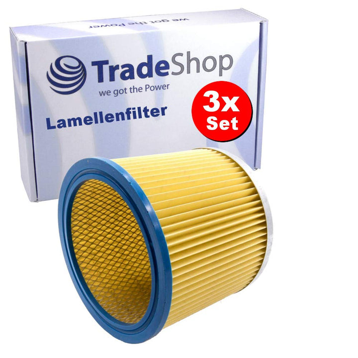 3x Lamellenfilter Ersatz für Güde NTS 1250 K, 16703 16707 16709 16803 16805 16830, Extra 2000, Jazz