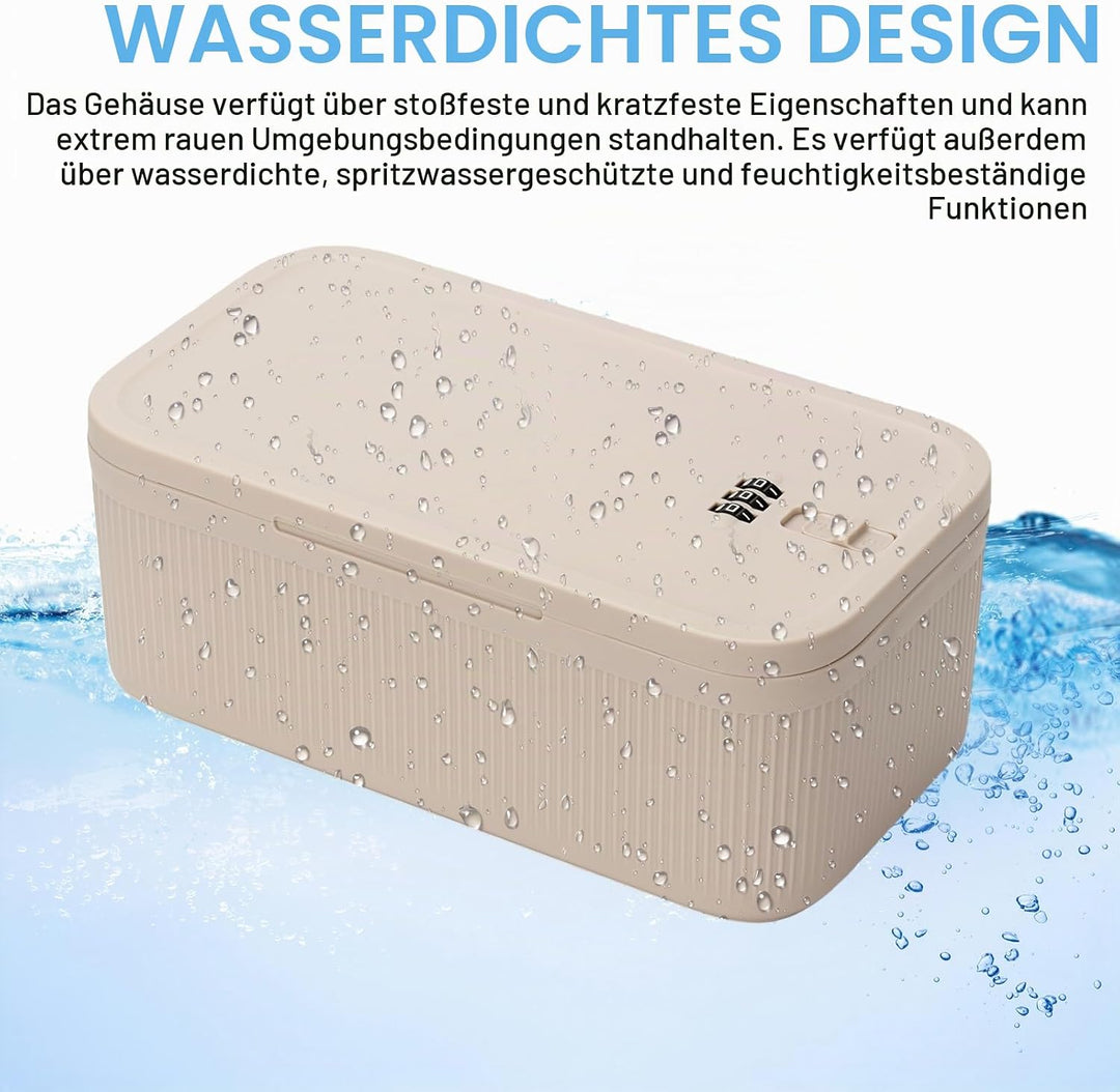 Mini Tresor Klein Abschliessbare Box: 3-stellig Zahlenschloss Box, für Geldkassette, Wertsachen Medi