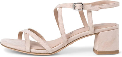 Tamaris Damen Sandaletten, Frauen Sandalen,TOUCHit-Fussbett 37 EU Schmal Beige, 37 EU Schmal Beige