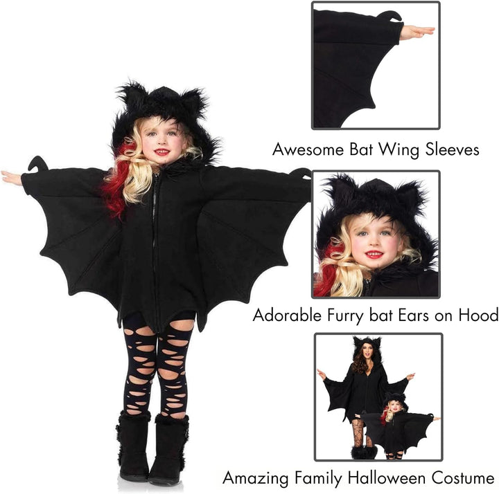 Leg Avenue C49100 - Cozy Bat Kinderkostüme, Schwarz, Grösse Small (4 - 6 Jahre), Small (4 - 6 Jahre)