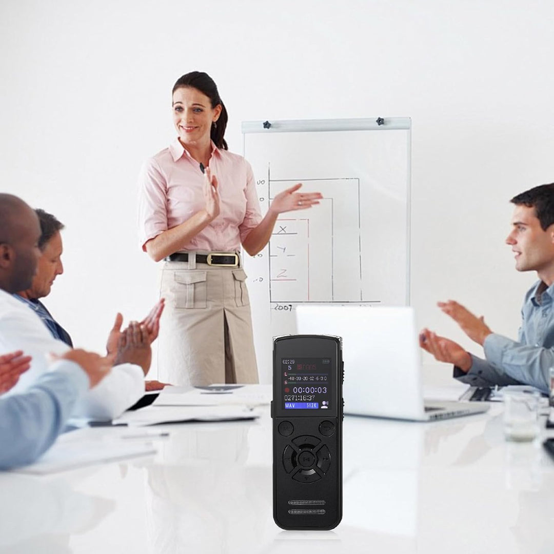 Diktiergerät 64GB Digital Voice Recorder, Tragbares Aufnahmegerät mit USB-C, One-Touch Aufnahme, Pla
