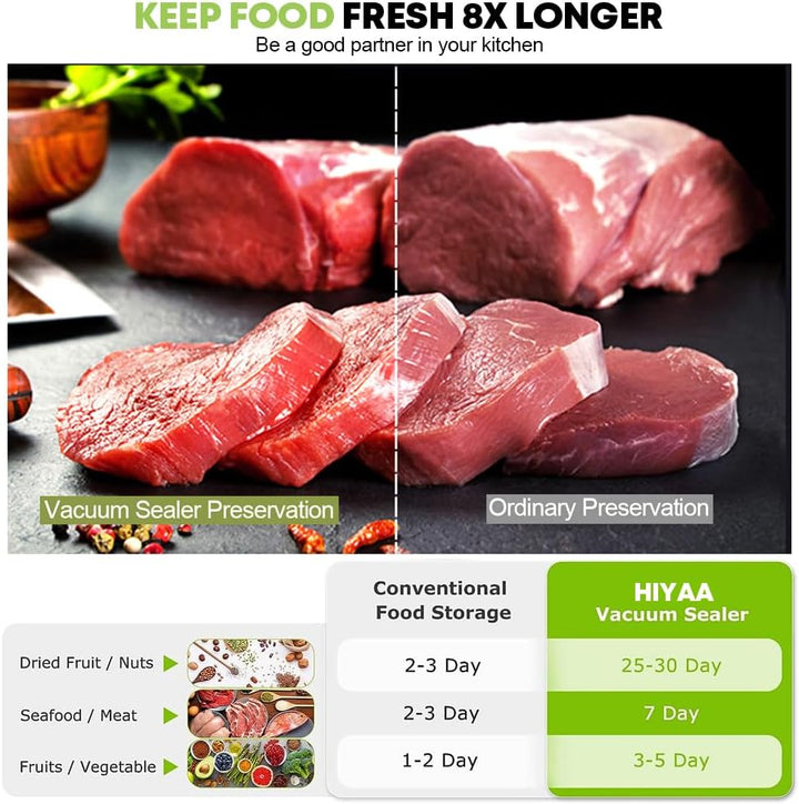 Vakuumierer&Vakuumiergerät, Lebensmittel bleiben vakuumiert bis zu 8x länger frisch, stabile Schweis