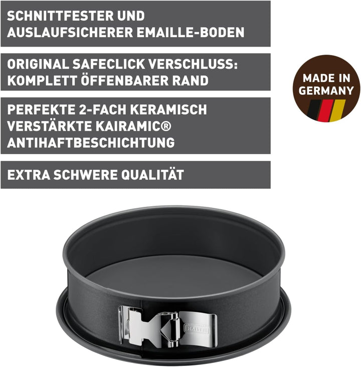 Original Kaiser La Forme Plus Springform 30 cm rund, Flachboden, runde Backform, SafeClick-Verschlus
