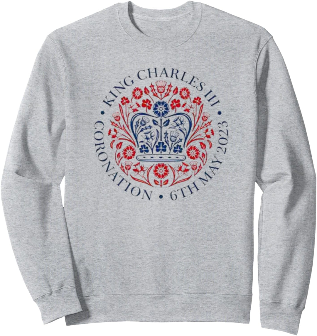King Charles III Royal Coronation Logo 6. Mai 2023 Andenken Sweatshirt