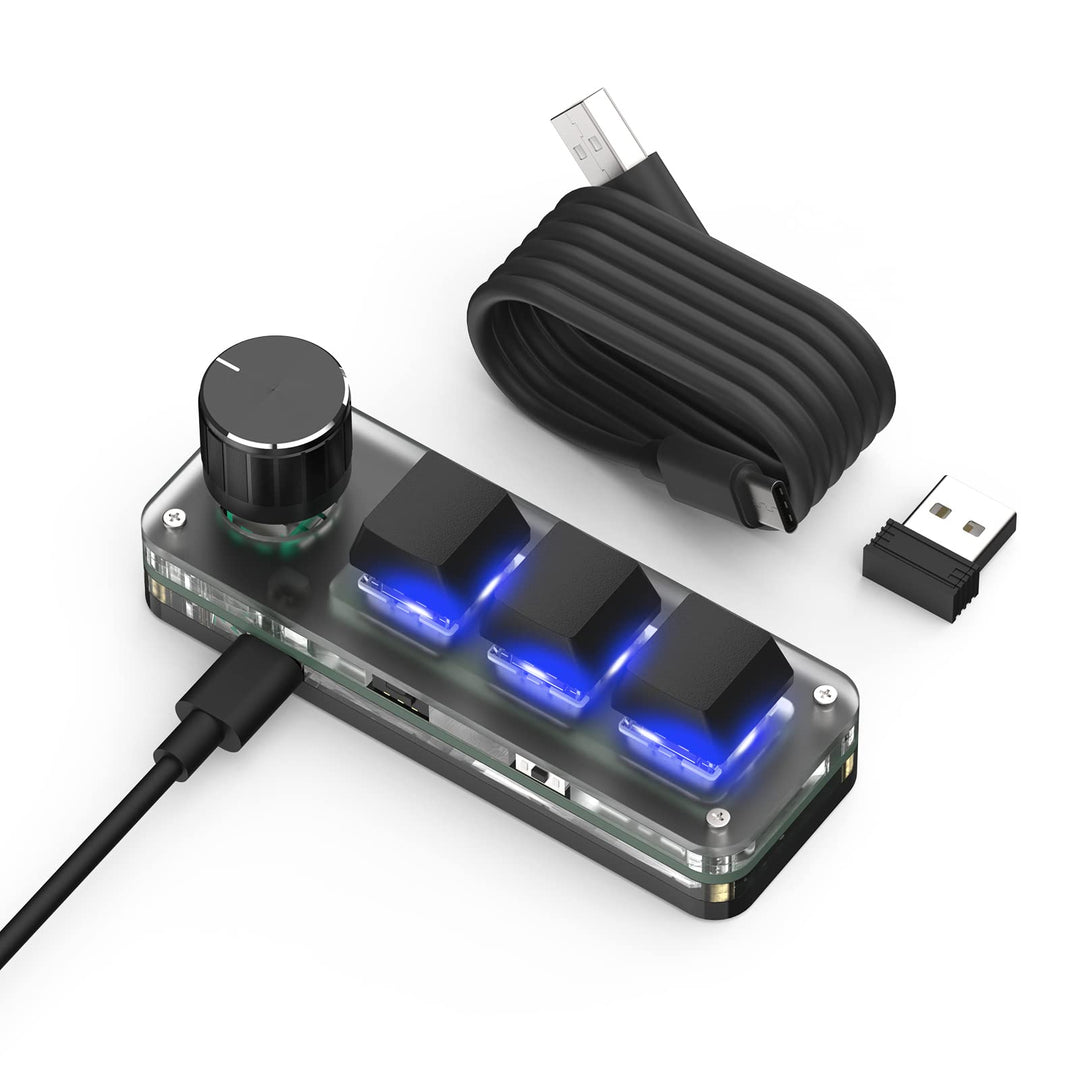 Mechanische Mini Makro Tastatur - Kabellos, Programmierbar, Hot-Swap Gaming Keyboard mit RGB Beleuch