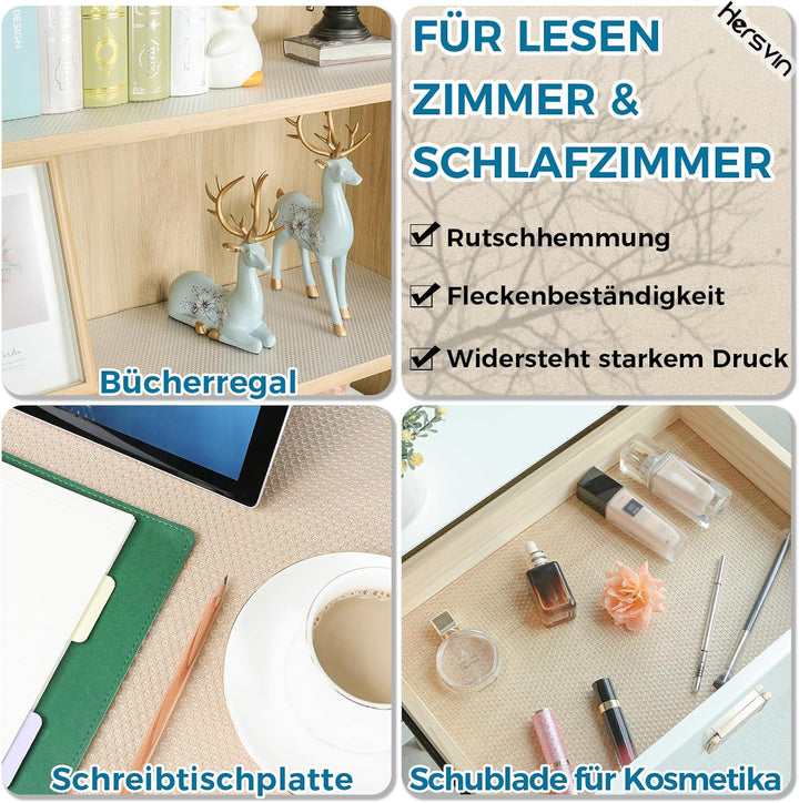 Hersvin Schubladenmatte 60cmx600cm Aufgewertetes Reines Eva Schrankpapier Schubladeneinlage Wasserfe