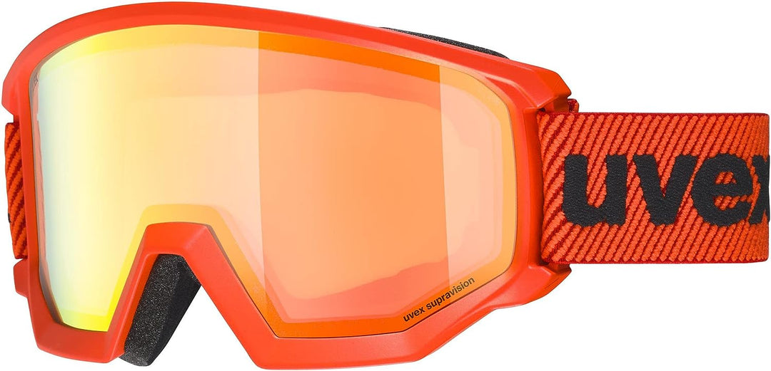 uvex Unisex Athletic Fm Skibrille (1er Pack) Einheitsgrösse fierce red/orange-orange, Einheitsgrösse